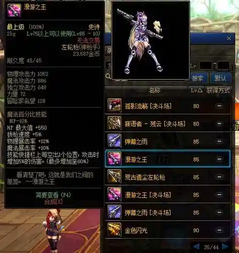 男漫游用什么85史诗武器插图1