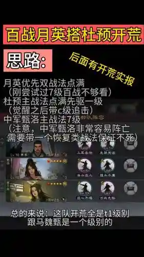 率土之滨开荒搭配阵容插图