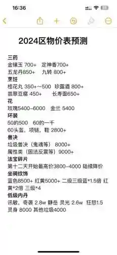 梦幻西游手游物品定价插图1