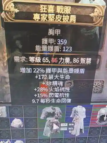 流放之路里自带特效的胸甲武器，流放之路胸甲的减15魔力消耗插图1